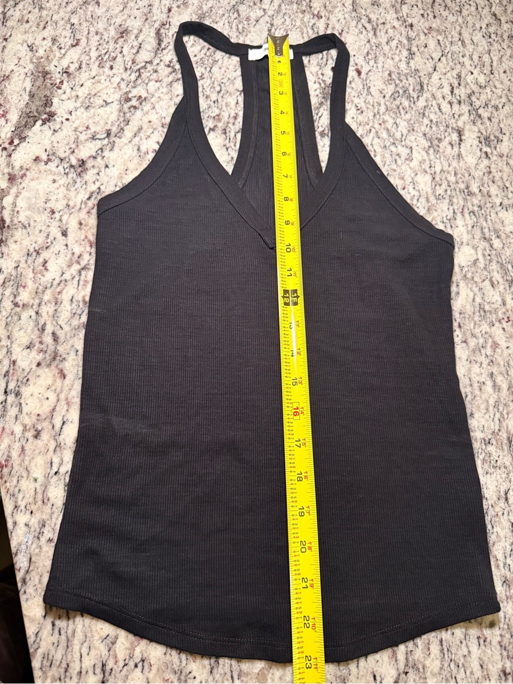 ♡ Joah Brown V-Neck Racerback Tank Black FlexRib - Picture 9 of 11